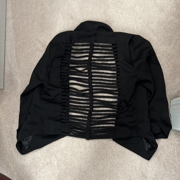 Black open back blazer - Picture 2 of 3